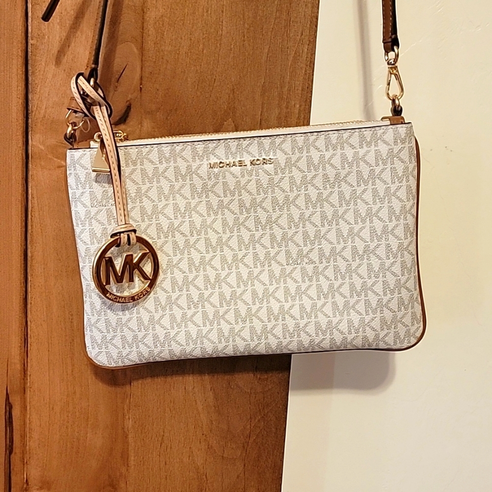Michael Kors "Adele" Double Zipper Crossbody